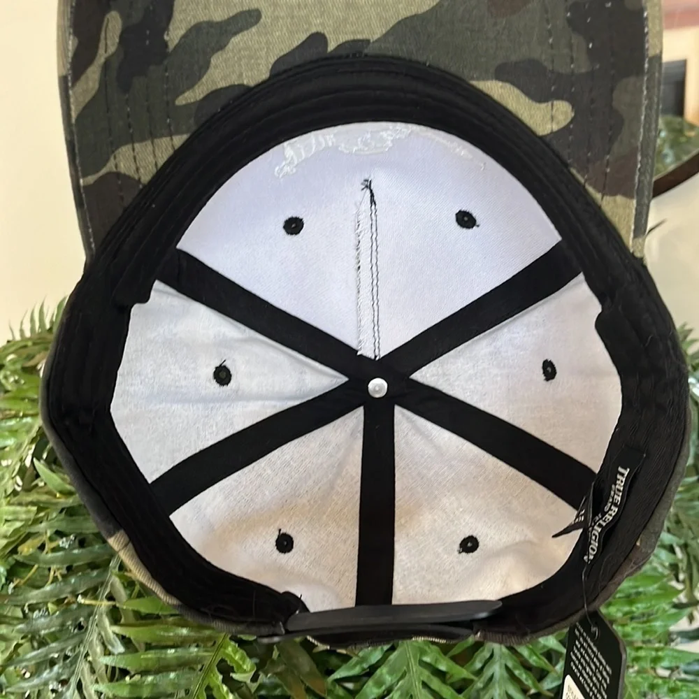 Brand New True Religion Camo Buddha Adjustable Snap Baseball Cap Embroidered Hat